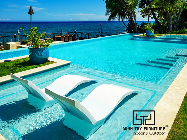 Ghế hồ bơi composite cho resort khách sạn ngoài trời Ghế hồ bơi composite cho resort khách sạn ngoài trời